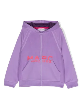 Marc Jacobs Kids logo-print zip-up Hoodie | Purple | FARFETCH