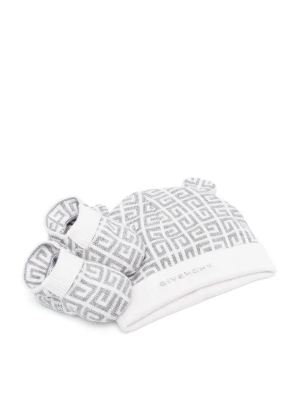 Givenchy Kids 4G jacquard Knitted Hat Set Farfetch
