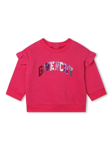 Givenchy Kids sweatshirt i fleece med pailletter og logo