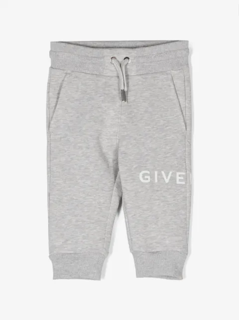 Givenchy Kids pantalones con cordones y logo estampado