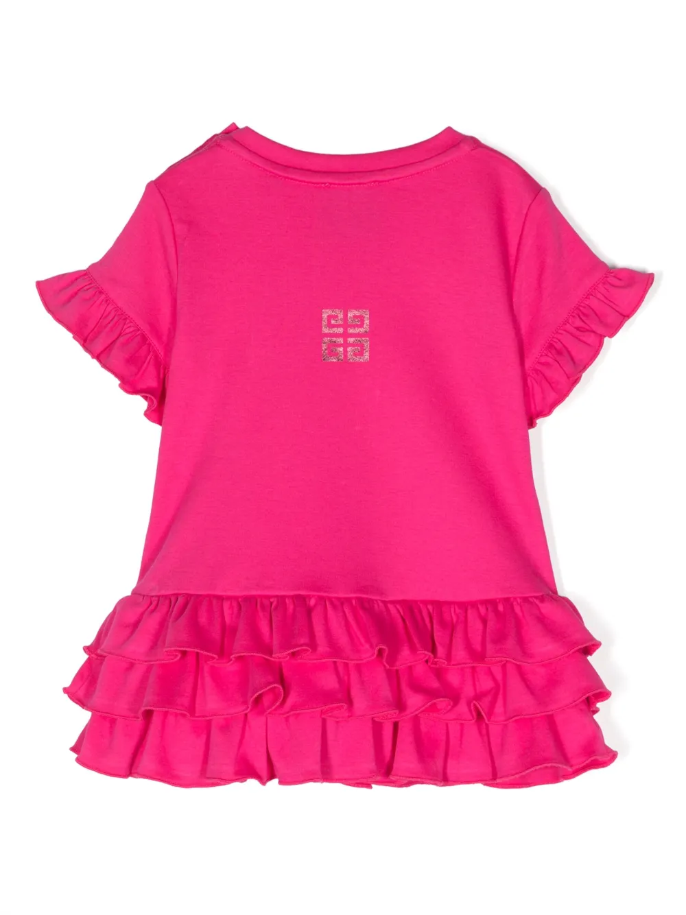 Givenchy Kids Jurk met metallic-logo - Roze