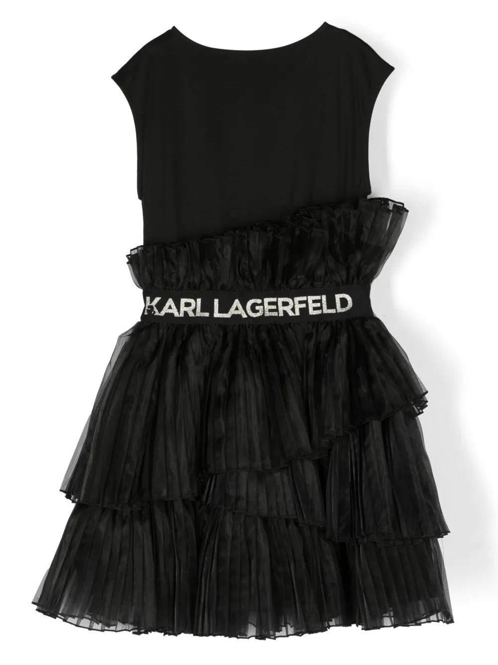 Karl Lagerfeld Kids Jurk met logoprint - Zwart