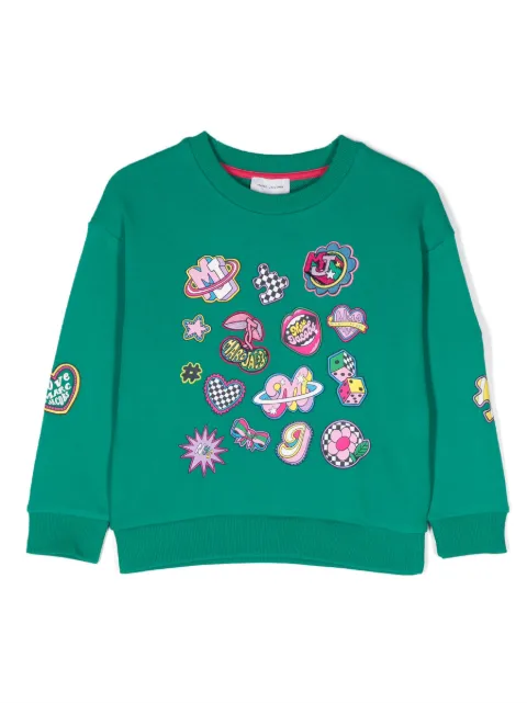 Marc Jacobs Kids logo-patches cotton sweatshirt 