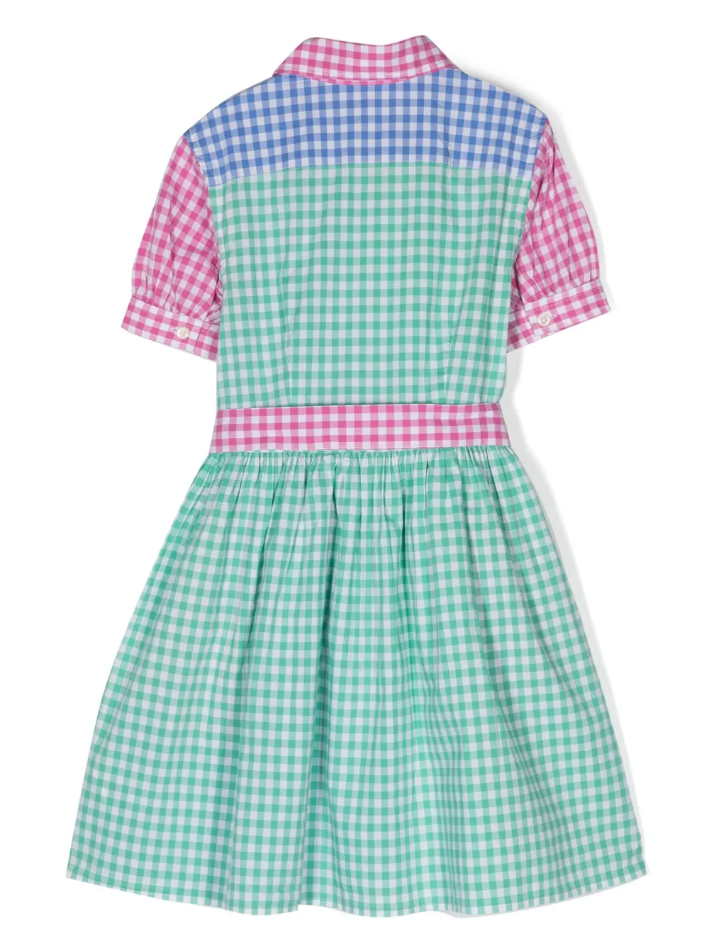 Ralph Lauren Kids Jurk met gingham ruit - Blauw