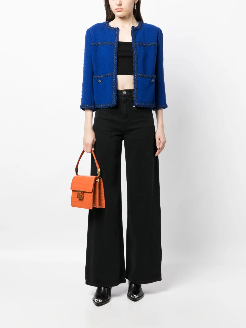 CHANEL Pre-Owned 2007 jack met open voorkant - Blauw