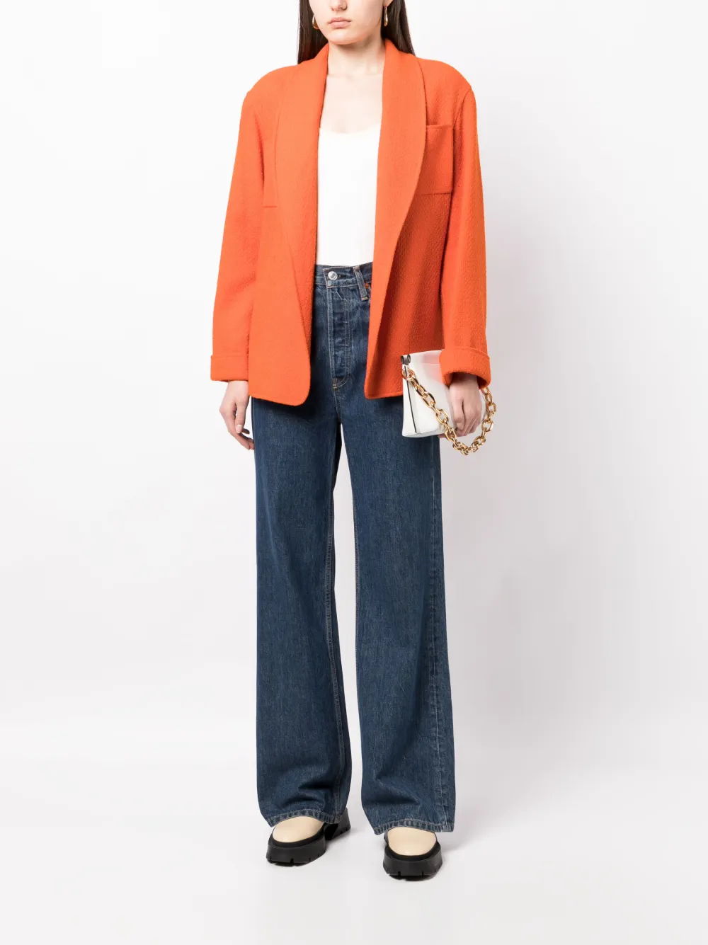 CHANEL Pre-Owned 1995 tweed blazer - Oranje