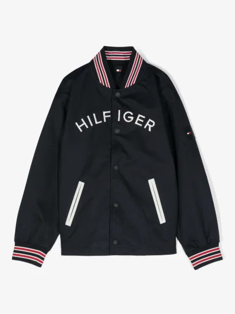 Tommy Hilfiger Junior logo-print bomber jacket