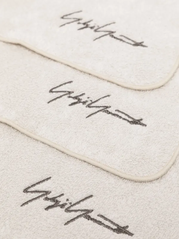 Yohji Yamamoto three-pack Cotton Hand Towels | Neutrals