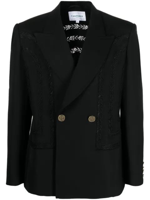 Casablanca blazer con bordado inglés