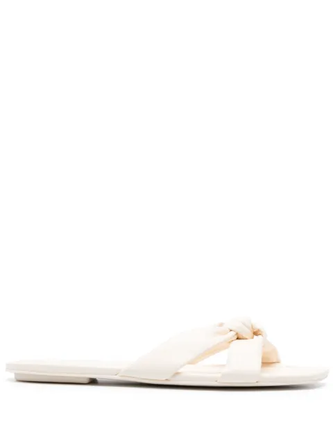 Stuart Weitzman flat-sole leather mules  