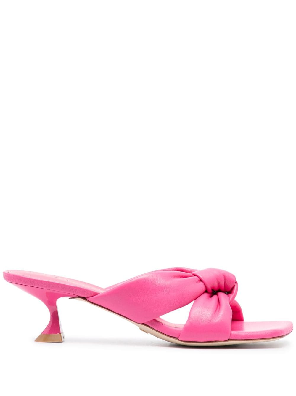 Stuart Weitzman Slip-on Square-toe Sandals In Pink