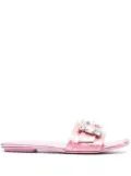 Stuart Weitzman buckled flat slides - Pink