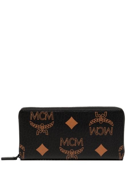 MCM large Maxi Visetos zip-around wallet 