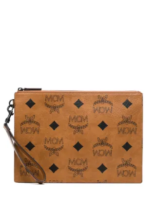 MCM Medium Aren Maxi Visetos Pouch - Farfetch