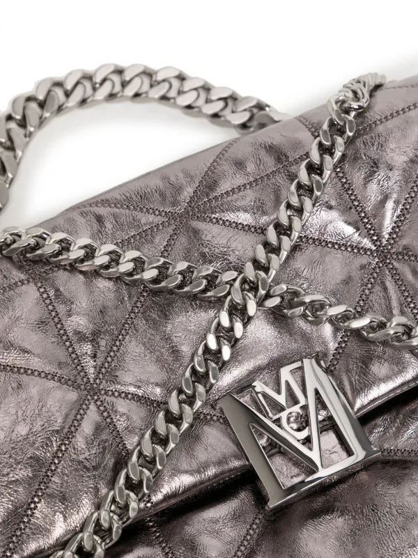 MCM Mini Travia Quilted Shoulder Bag Metallic FARFETCH IE