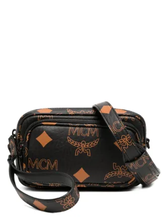 MCM Mini Aren Maxi Visetos Crossbody Bag Black FARFETCH AZ