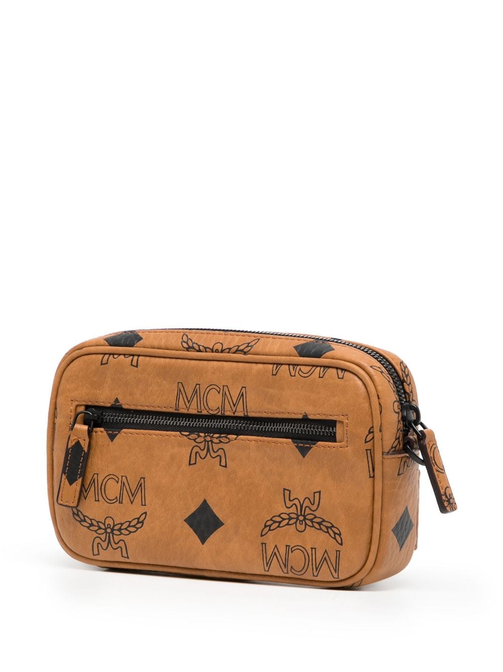 Mcm Mini monogram-print Camera Bag - Brown