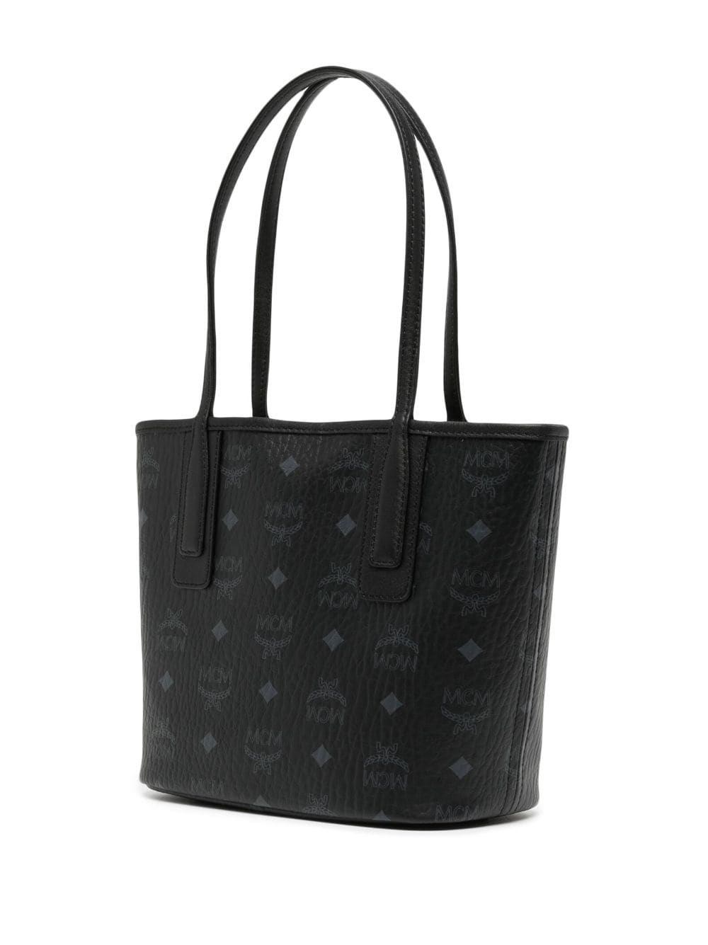 Shop Mcm Mini Liz Reversible Tote Bag In Black