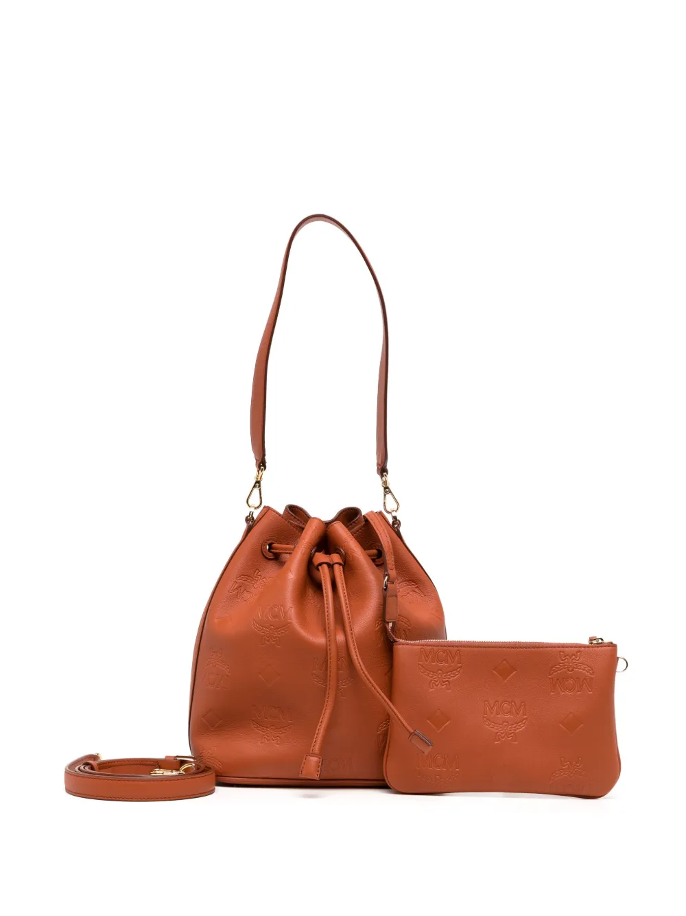 MCM Medium Dessau Monogram Bucket Bag Farfetch