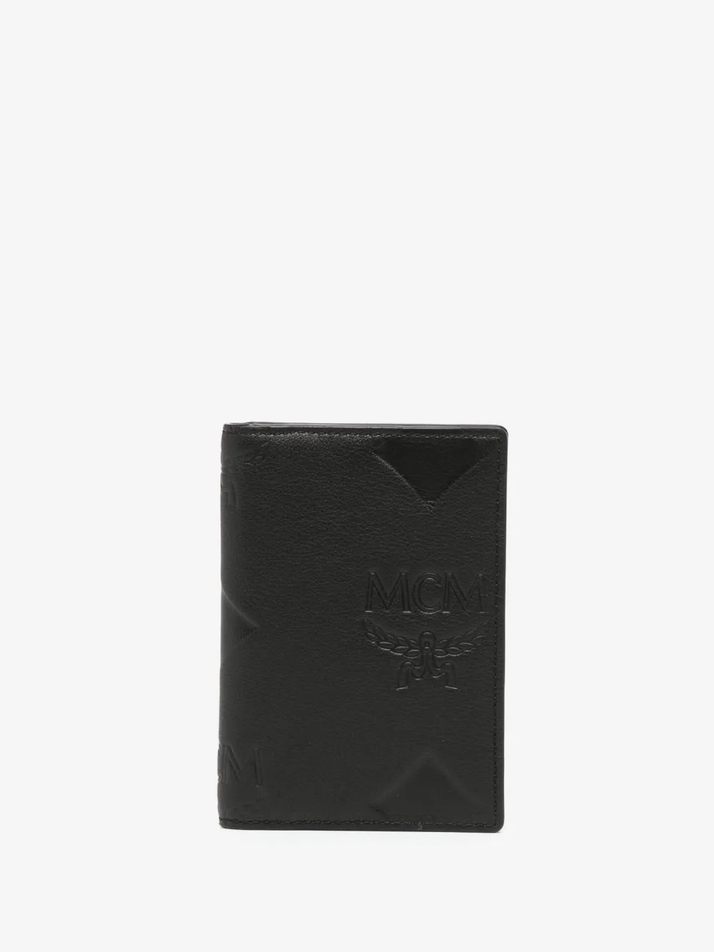 MCM logo-stamp leather wallet | Black | Image 1