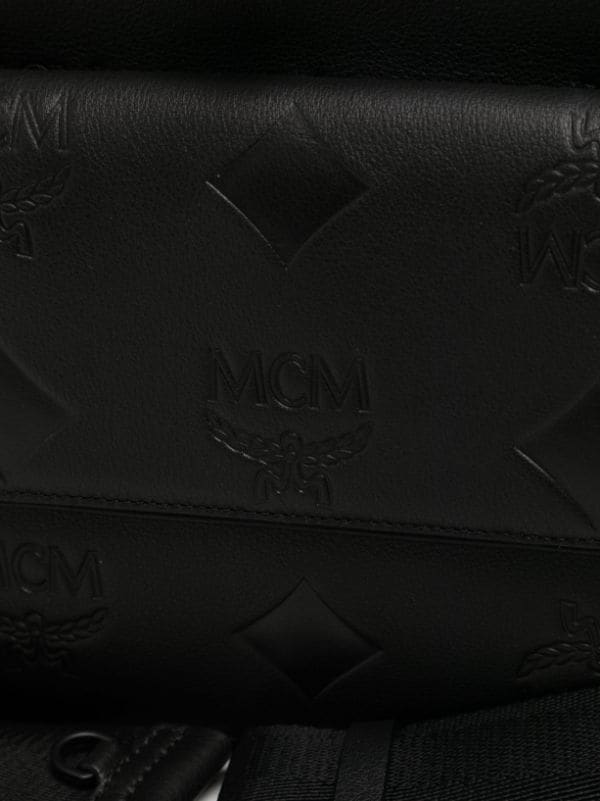 MCM Monogram Leather Messenger Bag - Farfetch