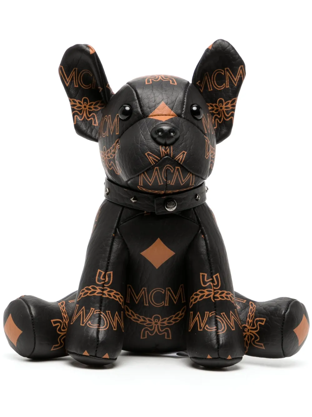 Mcm Maxi Monogram M Pup Doll In Black