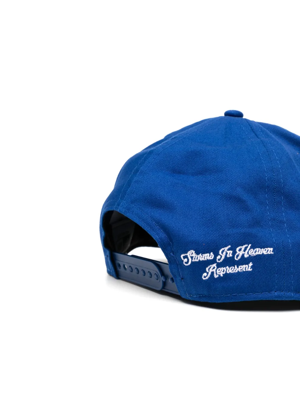 Represent Represent slogan-embroidery cotton cap - Blauw