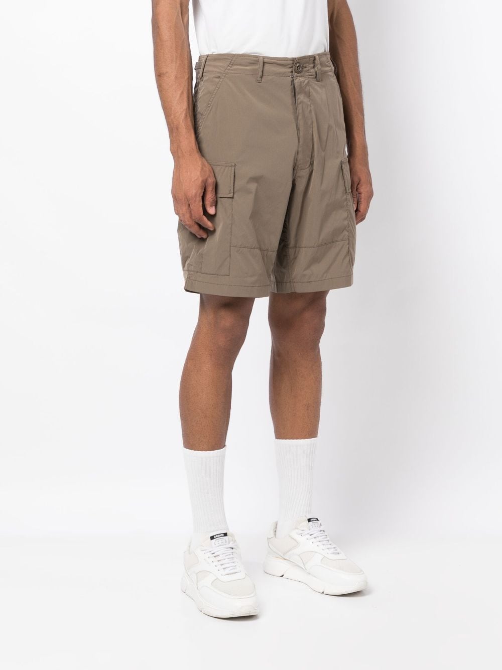 Shop Chocoolate Logo-patch Cargo Shorts In Brown