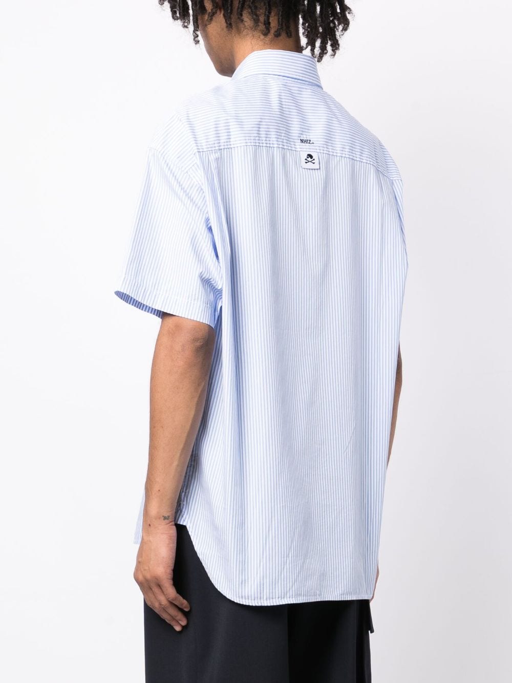 Shop Izzue Striped Short-sleeve Shirt In Blue