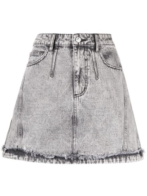 tout a coup A-line washed-denim skirt