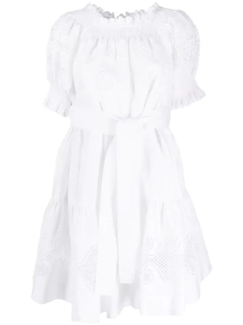 P.A.R.O.S.H. eyelet-embellished cotton minidress