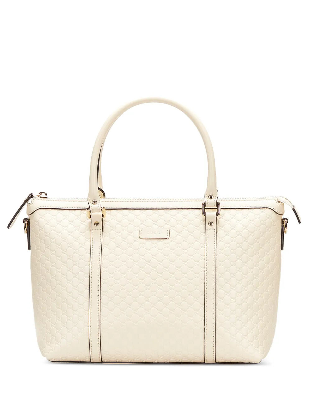 Pre-owned Gucci Microssima Joy Tote Bag In White