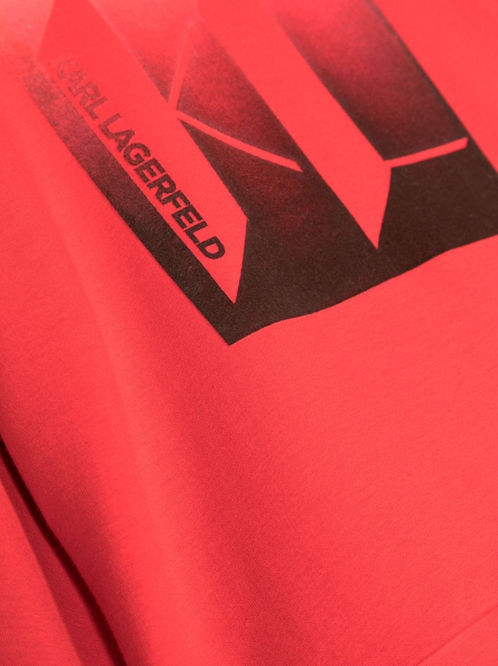 Shop Karl Lagerfeld Logo-print Cotton-blend Sweatshirt In Red