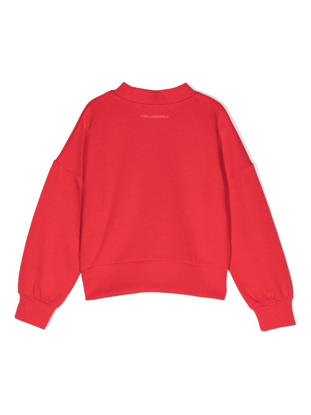 Shop Karl Lagerfeld Logo-print Cotton-blend Sweatshirt In Red