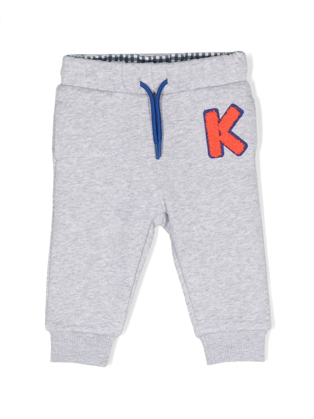 Kenzo Kids logo-embroidered drawstring leggings - Grey