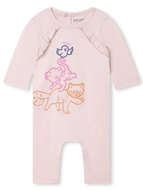 Kenzo Kids graphic-print ruffled babygrow
