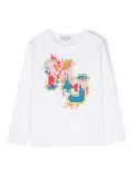 Marc Jacobs Kids Hip Hop-print jersey top - White