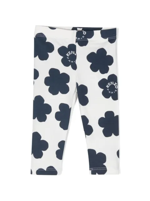 Kenzo Kids floral-print cotton leggings