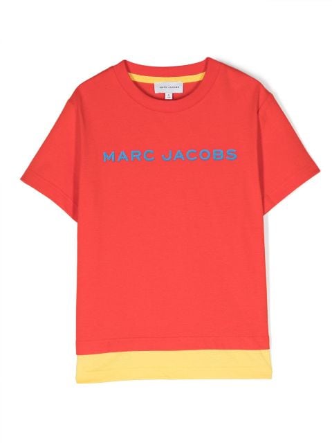 Marc Jacobs Kids colour-block logo-print T-shirt