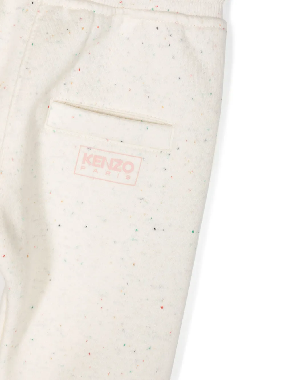  Kenzo Kids Logo-print Cotton Track Pants - Neutrals 