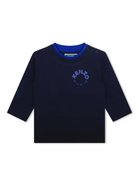 Kenzo Kids t-shirt longues manches à logo imprimé