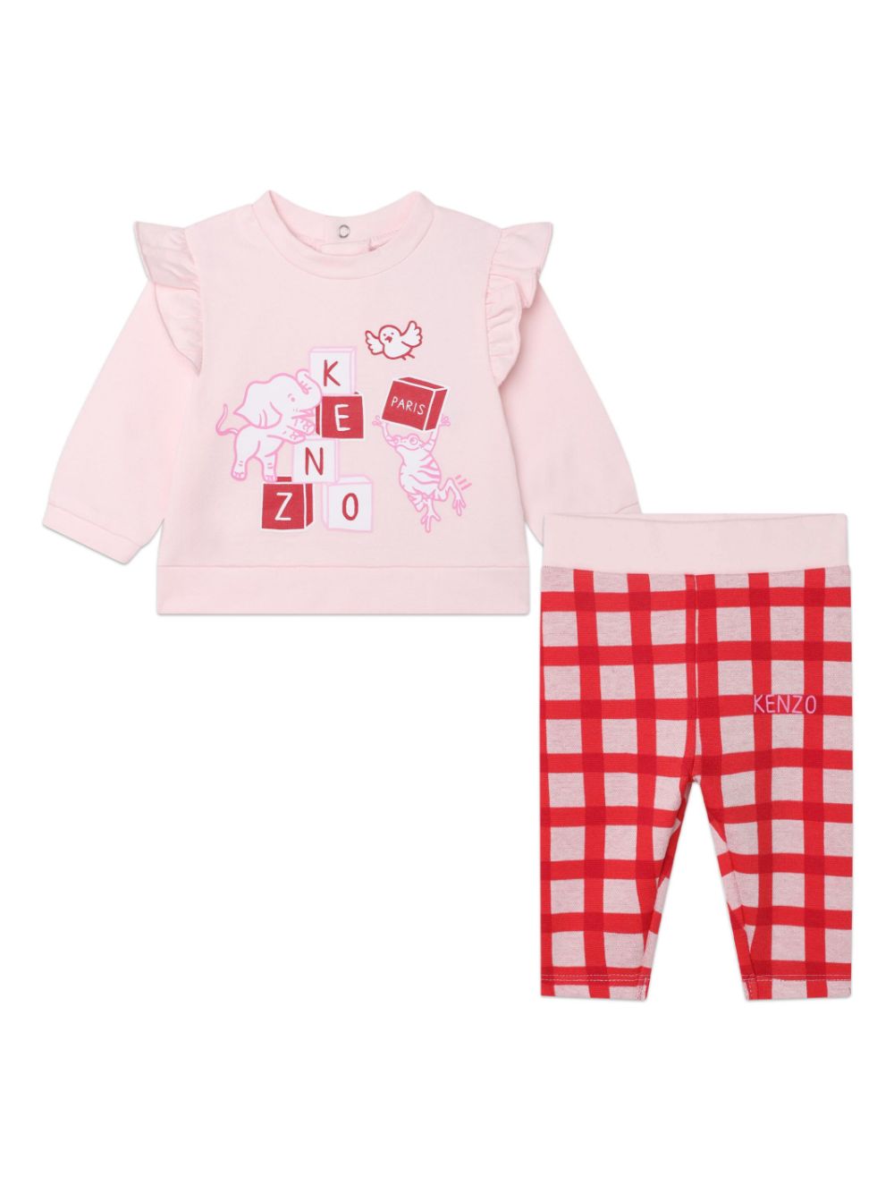 Kenzo Kids graphic-print tracksuit set - Pink