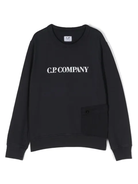 C.P. Company Kids logo-print cotton sweatshirt