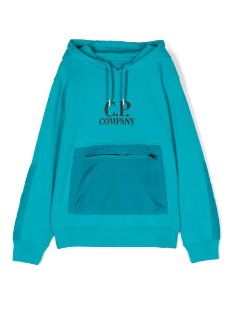 C.P. Company Kids zip-pocket drawstring hoodie