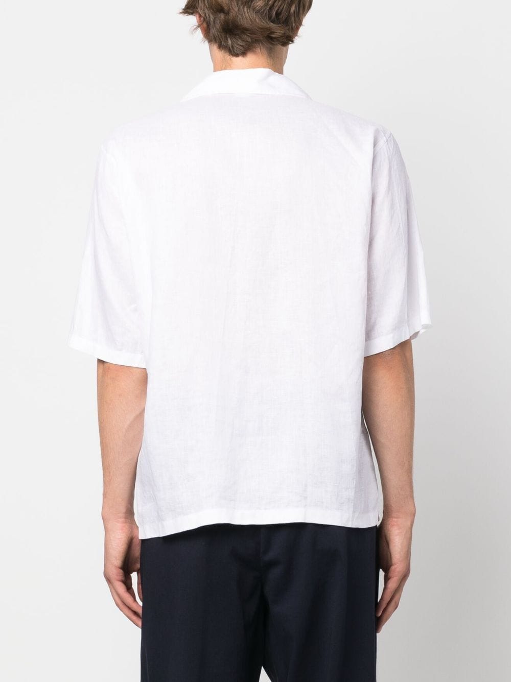 Shop Aspesi Ss Linen Shirt In White