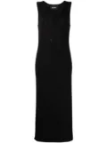 BARROW distressed knitted maxi dress - Black