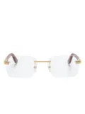 Cartier Eyewear rimless rectangle-frame glasses - White