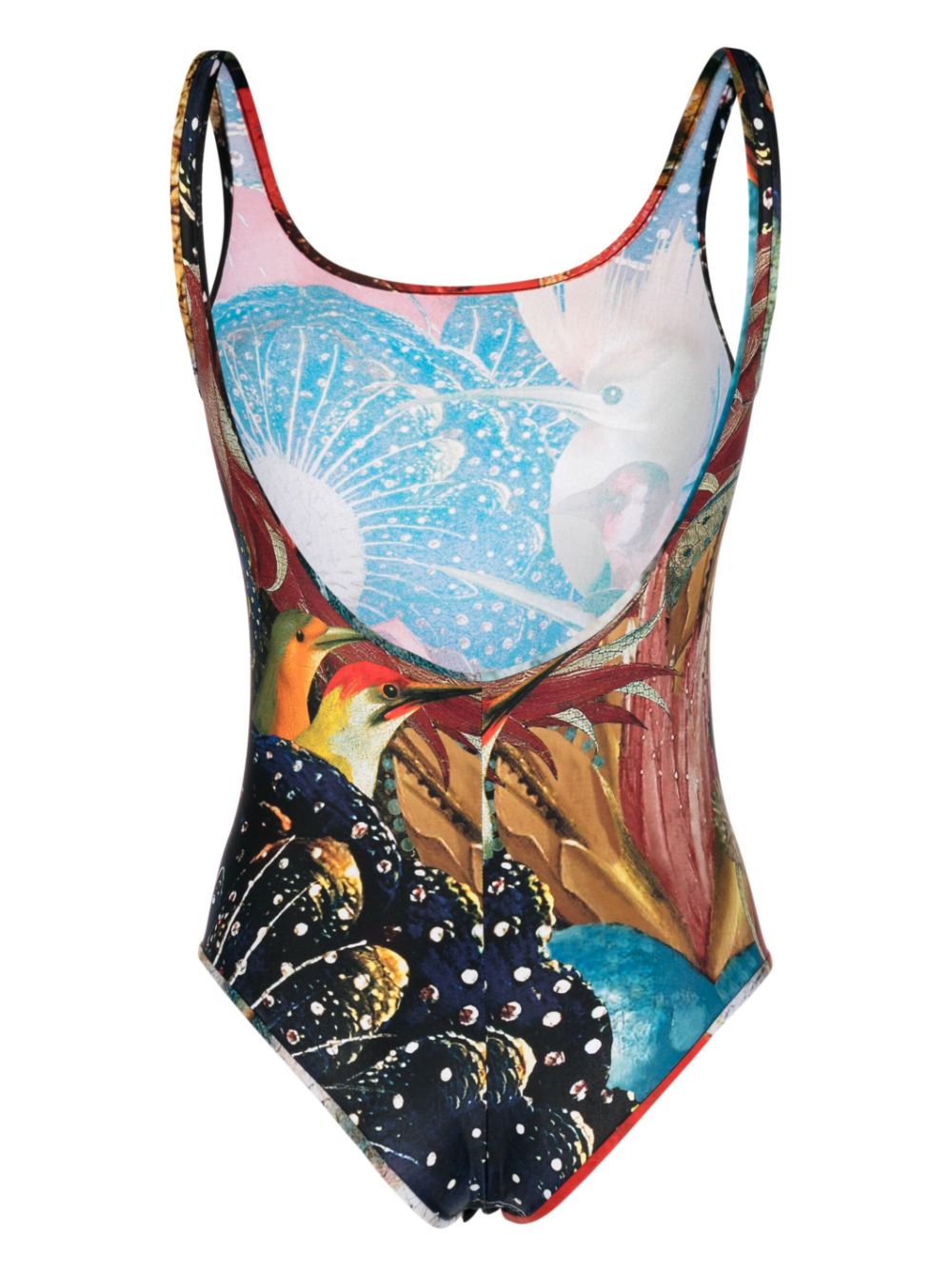 Alexander McQueen Hieronymus Bosch-print swimsuit - Blauw
