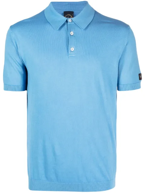 Paul & Shark logo-patch cotton polo shirt