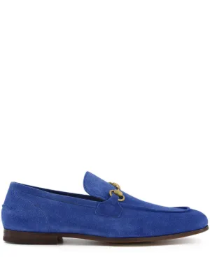 Blue velvet gucci store loafers